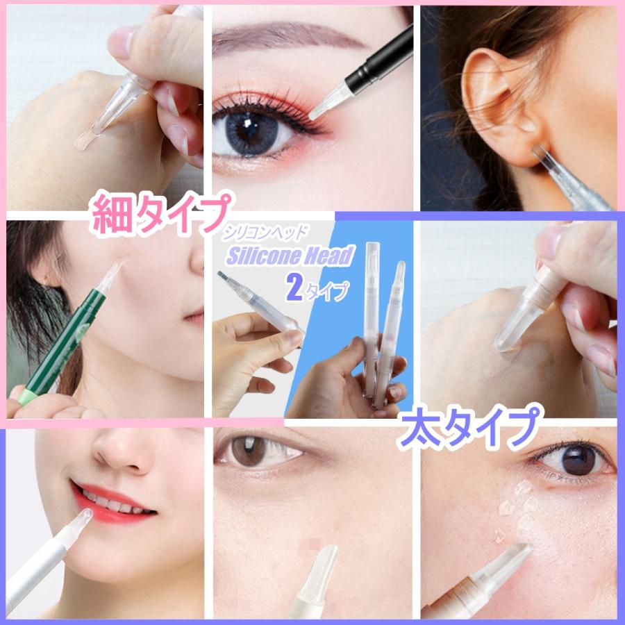 ツイストペン 容器 詰め替え 透明 3ml ブラシ 筆 シリコン セット 空 ファンデーション 乳液 マニキュア ネイル | ブランド登録なし | 13