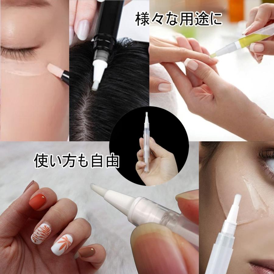 ツイストペン 容器 詰め替え 透明 3ml ブラシ 筆 シリコン セット 空 ファンデーション 乳液 マニキュア ネイル | ブランド登録なし | 09