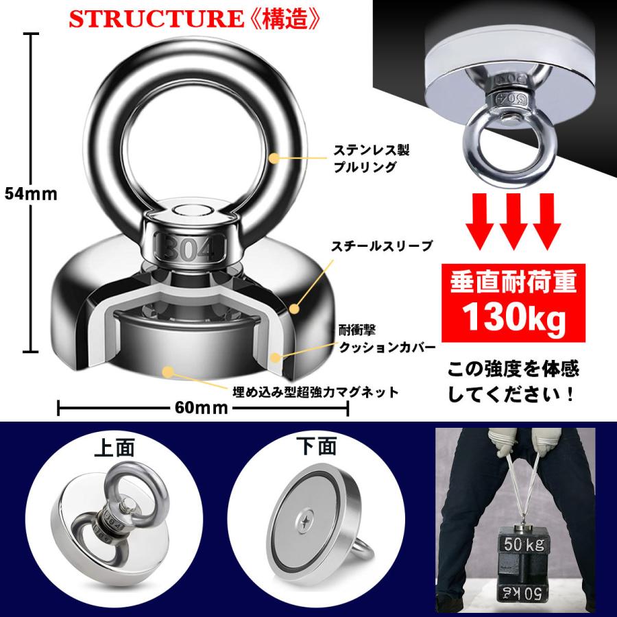 マグネット 磁石 超強力 大型 フック ネオジム ネオジウム