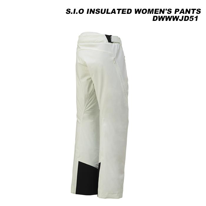 送料無料【DESCENTE】レディースホワイトスキーパンツ L デサント レディース スキー パンツ LAXING INSULATED PANTS DW4FLP74L