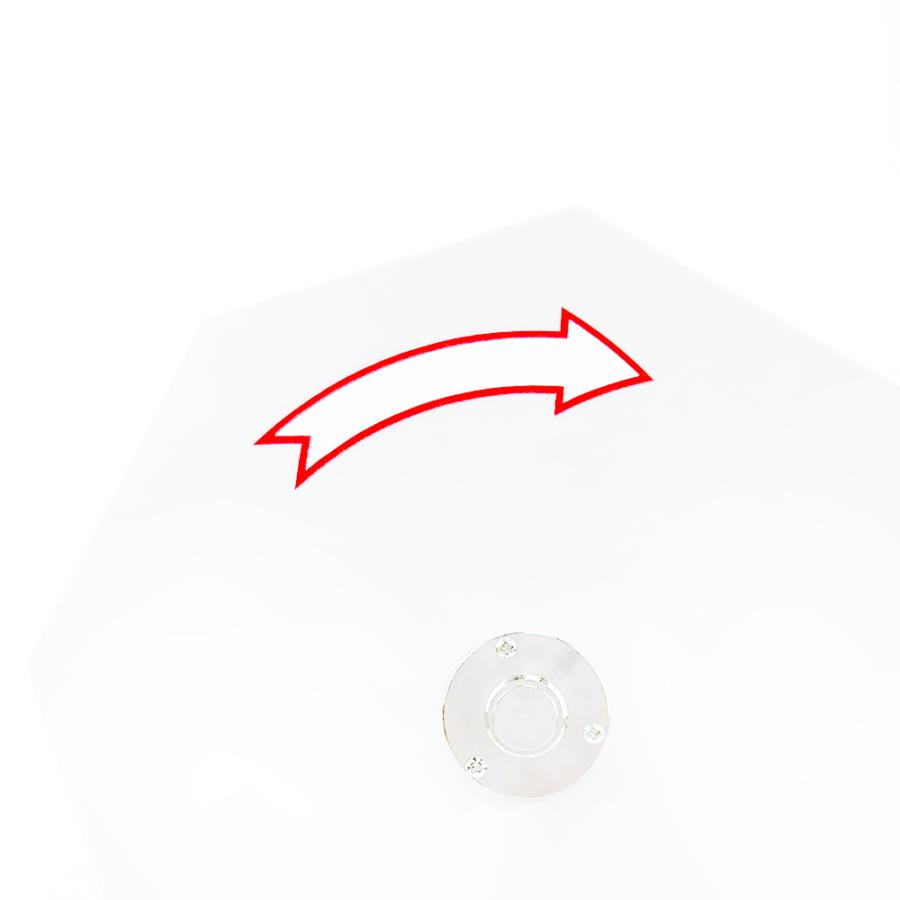 15mm玉専用】ガラガラ抽選機（ホワイト） 工具不要 ワンタッチですぐに