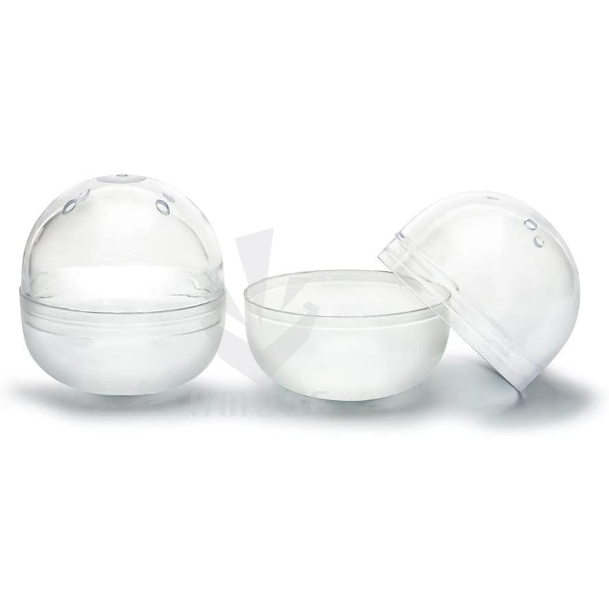 公式】あミューズ カプセルトイ自販機用 空カプセル 65mm 透明＋乳白色