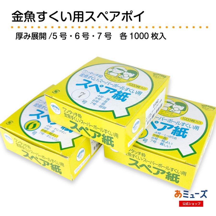金魚すくい「スペア紙 ポイ用【7号】(紙薄め)業務用(1000入)」 縁日 夏