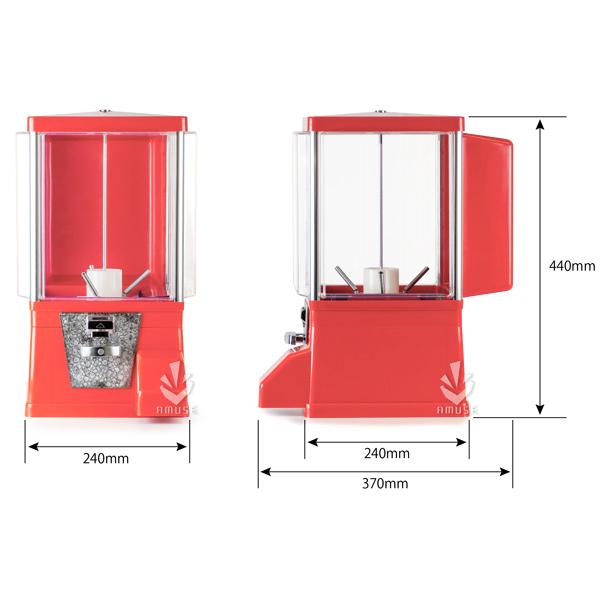 特価品送料込みG-17　赤レトロガチャ (ガチャガチャ本体) レトロガチャガチャ 本体 業務用 「ガチャコップ メダル仕様 赤