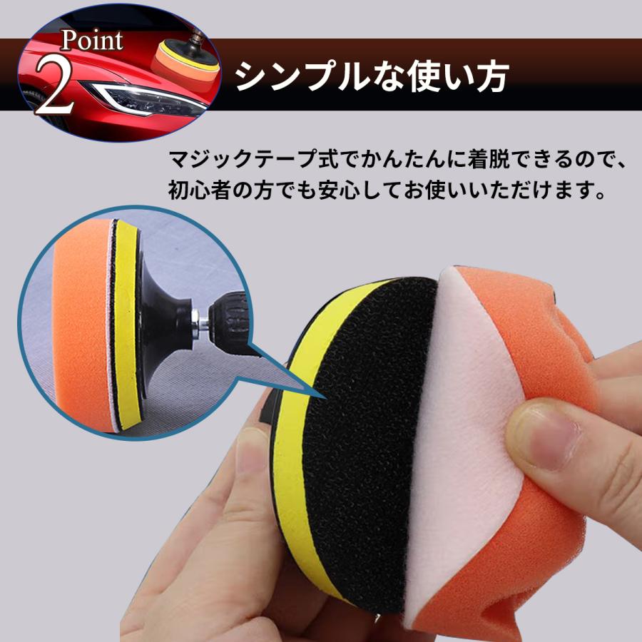 ポリッシャーバフ 125mm 電動ドリル バフ ポリッシャーバフセット 洗車