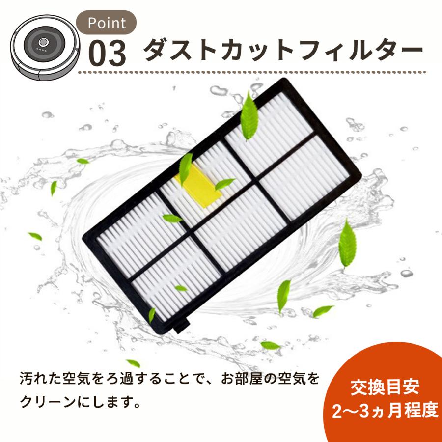 iRobot Roomba ルンバ876+ フィルター・ブラシセットアイロボット ルンバ ブラシ アイロボット メンテセット 互換品 i 800 900 セット