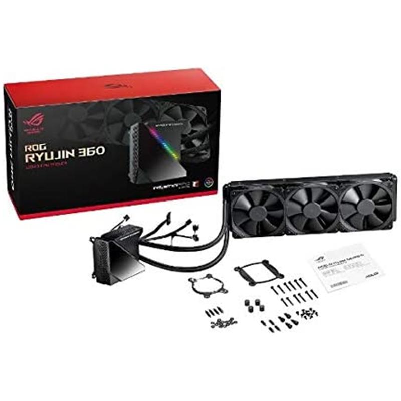 ASUS オールインワン型水冷 ユニット 修理交換用ROG RYUJIN 360 / color CPU冷却ファンOLED/Aura Sync RGB/120mm 360mmサイズ 12 ボルト 22.9 x 14 x 47 cm_1