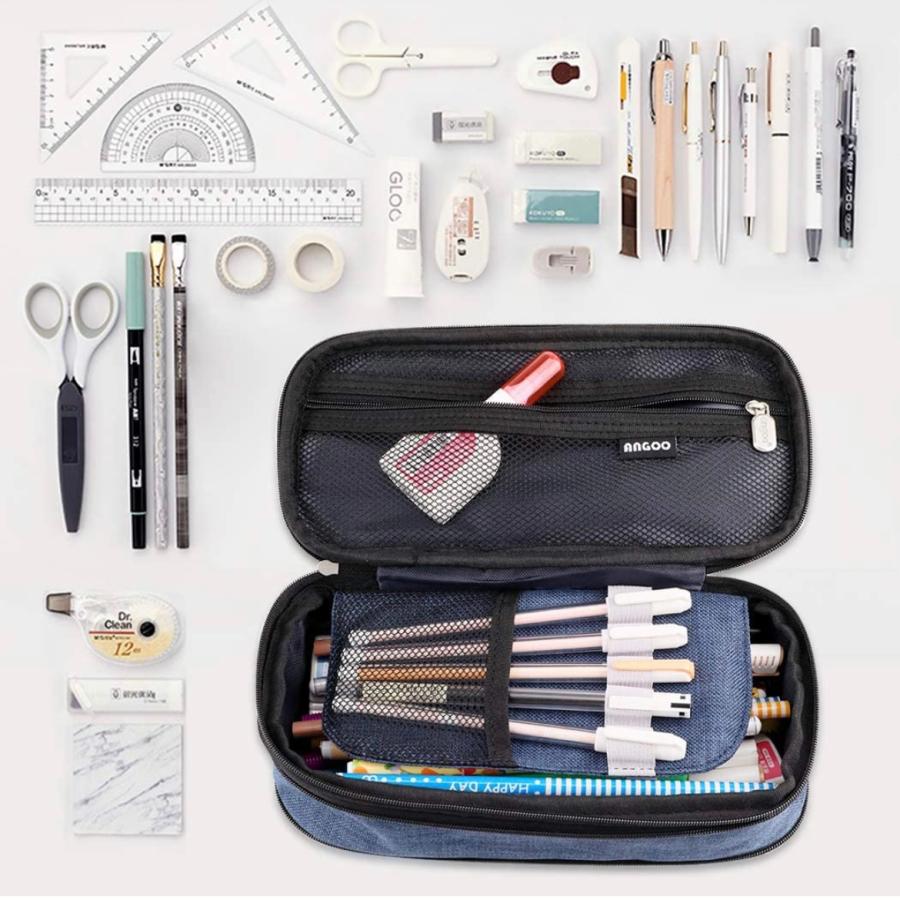 ペンケース 筆箱 大容量 3D立体設計 分類収納 多機能 軽量 コンパクト