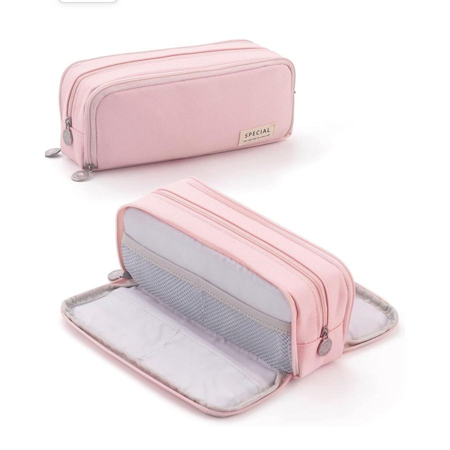 筆箱 ペンケース おしゃれ 可愛い 両面開き 大容量 マチつき 多機能