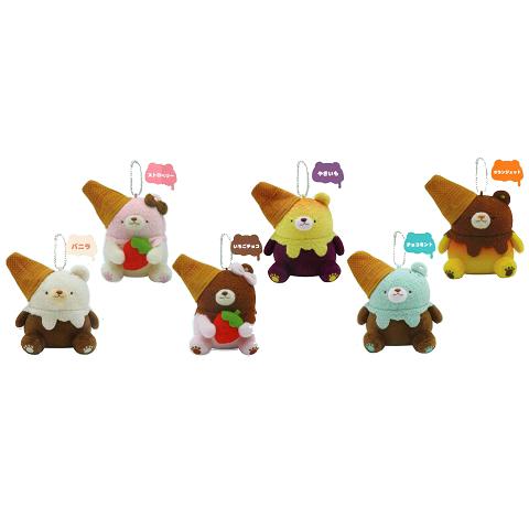 牛人のアイスクリームくまちゃん マスコットぬいぐるみ 全6種セット