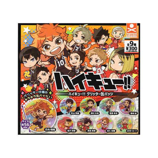 ハイキュー！！ グリッター缶バッジ 全9種セット コンプ コンプリート