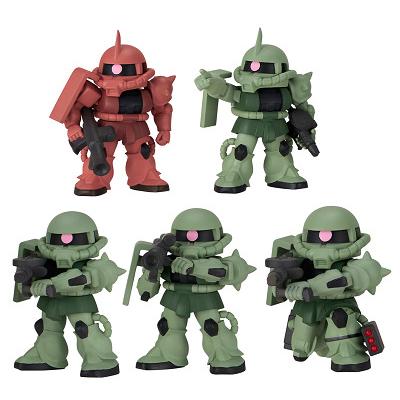 BANDAI（バンダイ） 機動戦士ガンダム ならぶんです。ザク 全5種セット