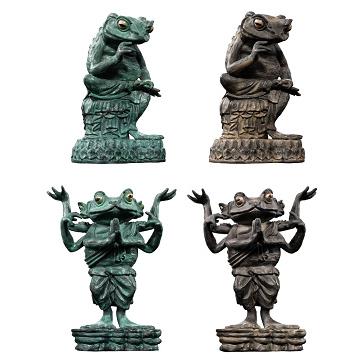 BANDAI（バンダイ） ART IN GASHAPON カエルの弥勒菩薩像と阿修羅像 全