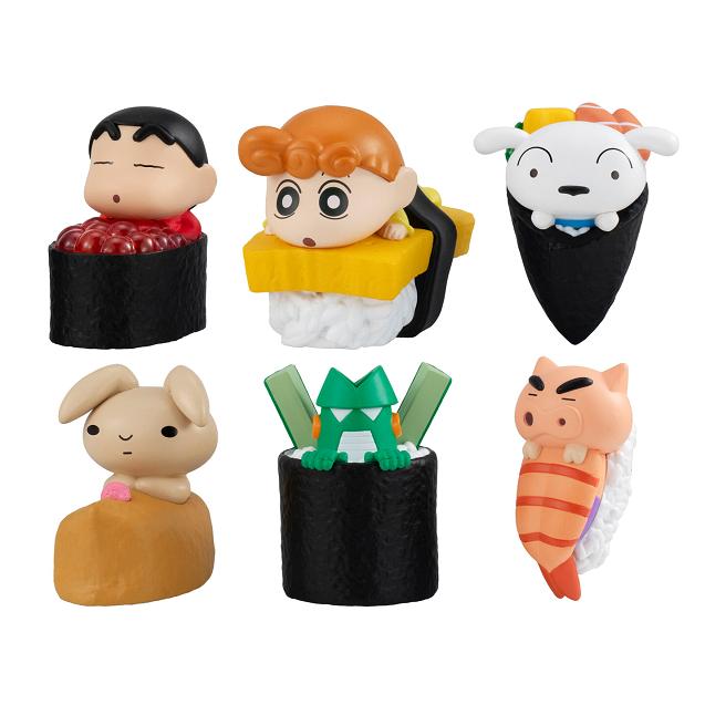【クレヨンしんちゃん】フィギュアコンプ&マルチマット&大皿セット BANDAI（バンダイ） クレヨンしんちゃん おすしんちゃん 全6種セット