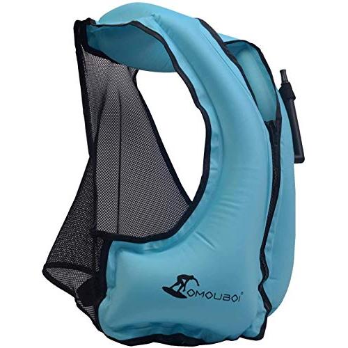 OMOUBOI Snorkelベスト成人用膨張式浮きジャケット軽量カヤック浮力ベストポータブル浮きベストダイビングサーフィン屋外ウォーター