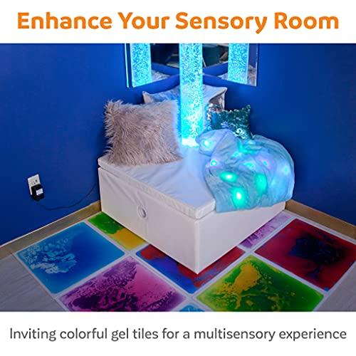 楽しさと機能-ジェルフロアタイル-大 (20×20インチ) ぐにゃぐにゃの感覚ジェルパッド-学校、オフィス、診療所の床用感覚ジェルマット-紫-1枚組-3歳以上 楽しさと機能 ジェルフロアタイル 20×20インチ ぐにゃぐにゃの感覚ジェルパッド 学校 オフィス 診療所の床用感覚ジェルマット 1枚組 3歳以上