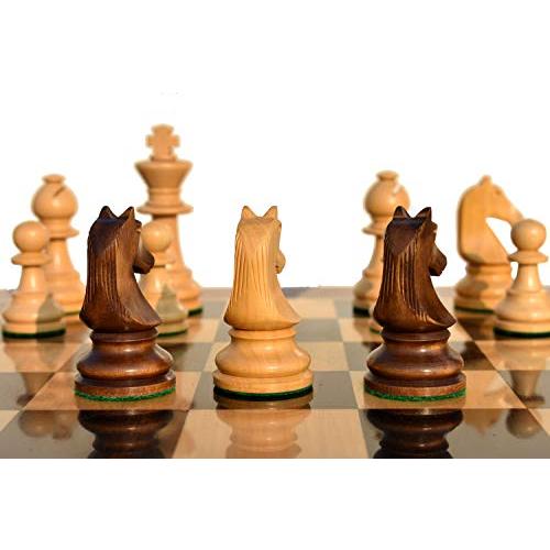 26【新品未使用】 チェス帝国--B 210アンリ・シャベシリーズオリジナルチェスセットからの復刻ボックスウッド&アンティークダーク金メッキ3.625インチキング贅沢ウッドチェス 【SKC1119579317】(39078円)
