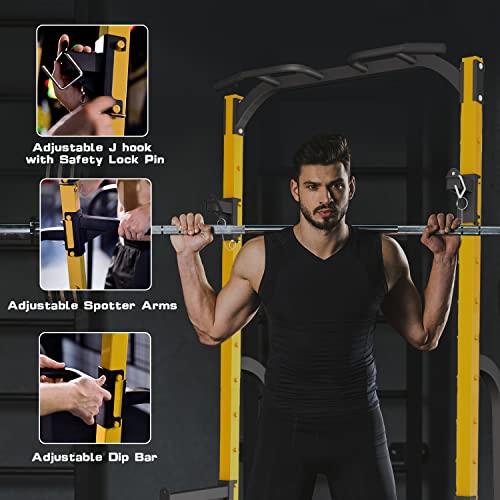 A7人気シール帳 ZENOVAスクワットラックパワーラックホームジム設備プルアップラックスクワットスタンド重量挙げ用800 LBS重量容量 【QGW8844208083】(30870円)