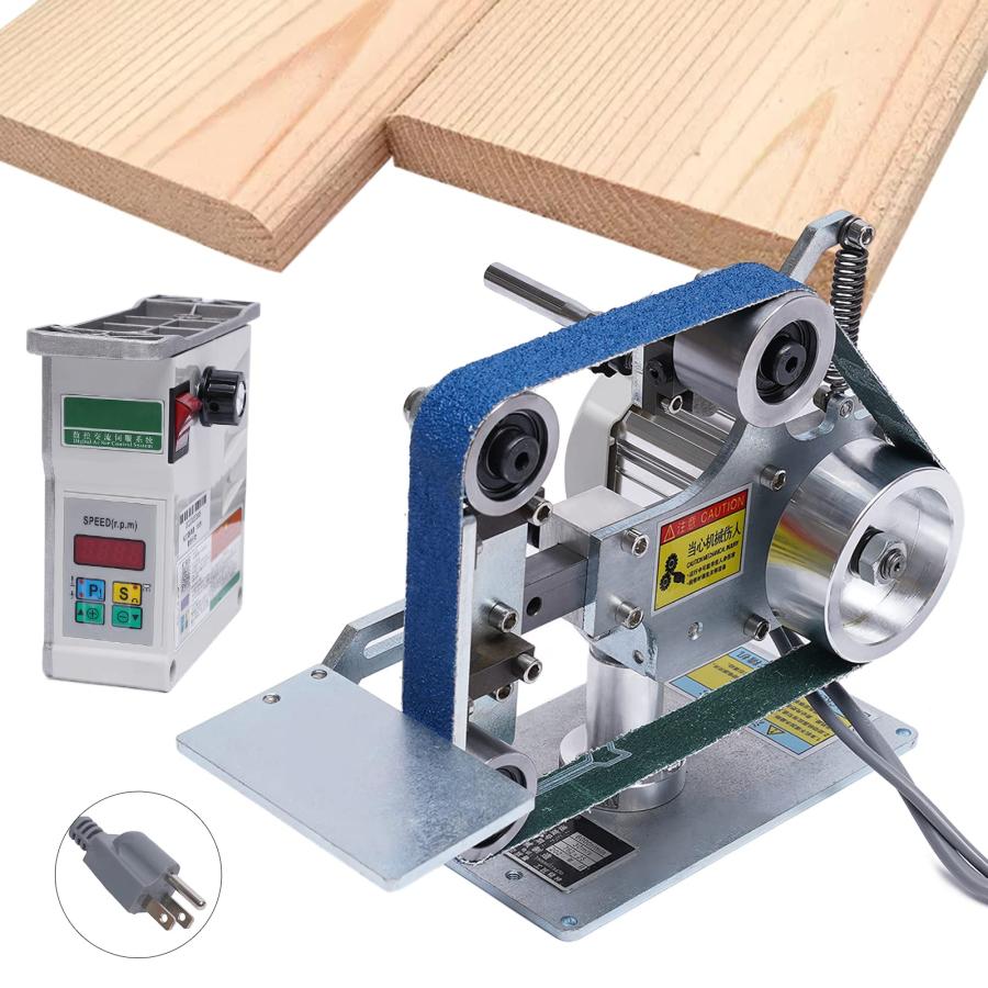 【通常品】 研磨ベルトマシンベルトサンダーポリッシャー研削盤ブラシレスモーター付小型縦・横家庭用ブラシレスベルト機械研磨・研磨定角開口V 【MYK1956867300】(68303円)