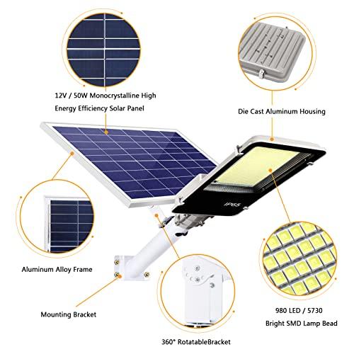 XLB-TYNFD　1000　W　LEDリモコン付きソーラー街路灯夕暮れから夜明けまでソーラー発電街路灯10万ルーメン屋外灯6500　K昼白色防犯洪水灯庭、庭、通り用