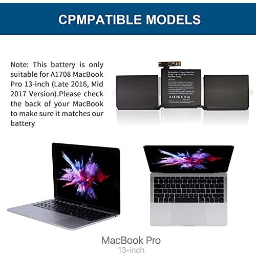 A 1708 A 1713バッテリーMacBook Pro 13インチ対応(2016年後期、2017年中期) EMC 2978 EMC 3164 020-00946 MPXQ 2 LL/A MLL 42 LL/A MLUQ 2 LL/A MPXR 2 LL LL/A EMC MPXQ MLUQ MPXR Pro MLL MPXU MPXT MacBookPro 1713バッテリーMacBook 13インチ対応 2016年後期 2017年中期 mAh