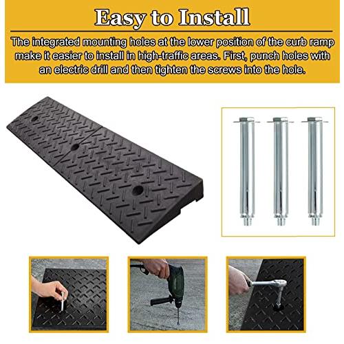 【値下げ・名盤】 縁石スロープ3インチ/4インチ/5インチ/6インチライズ、40インチ幅広重量ゴム製ステップ、戸口、車道、歩道用車いす敷居スロープ(カラー:高さ、サイズ:16 cm 【L1095987895】(38255円)