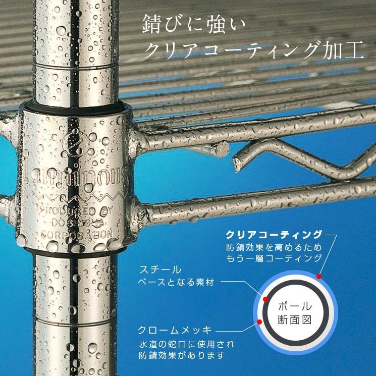 ラック パーツ 基本ポール 柱 長さ70 ポール径25mm スチールラック メタル 収納 棚 スチール オープンラック 収納棚 ルミナスレギュラー 長さ67.5cm 25P070｜an-non｜03