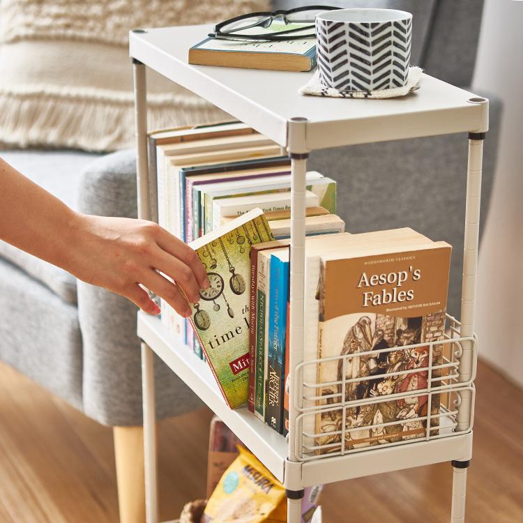 DOSHISHA ランドリーワゴン おしゃれ 3段 スリム すき間 幅20cm