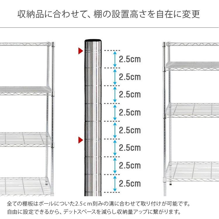 【2台セット】スチールラック 5段 幅75cm 高さ155cm 奥行35cm DOSHISHA スチールラック 幅75 奥行35 高さ150cm 5段 収納ラック