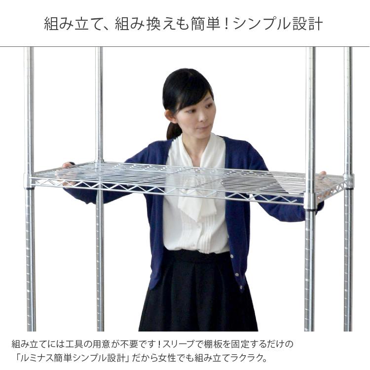 中型耐荷重 車輪付　ステンレス製３+５段ラック（91×46×187㎝前後）×１台 中型耐荷重 車輪付 ステンレス製3+5段ラック（91×46×