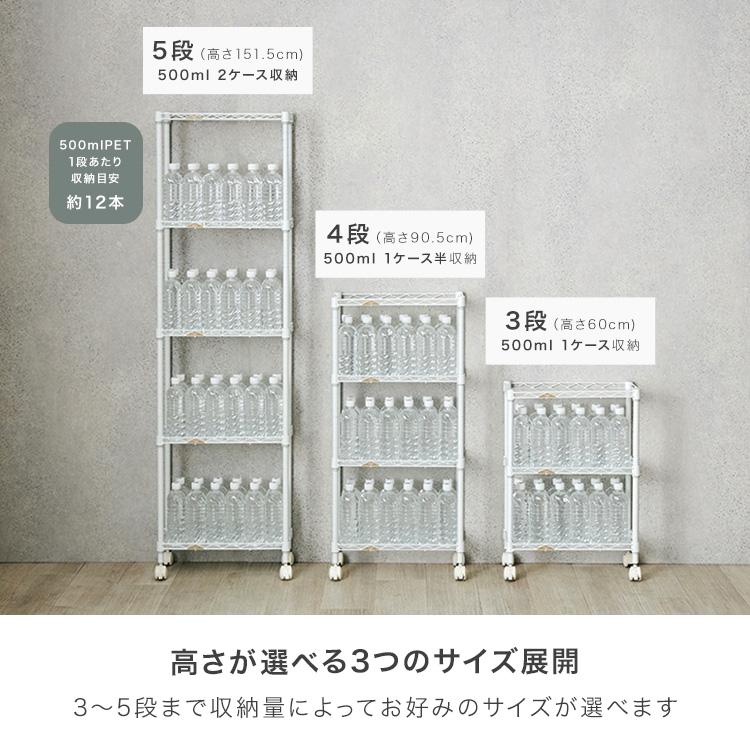 Luminous スチールラック ペットボトルラック スリム おしゃれ 幅20 4