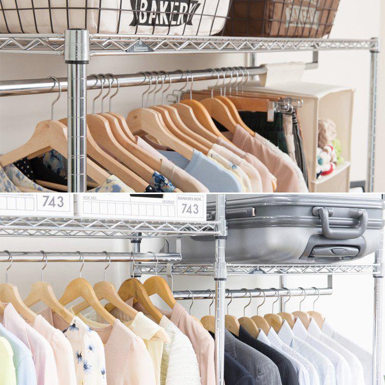 ミキハウス　ハンガーシェルフ シミズ ハンガーラック スリム パイプハンガー キッズ 子供 洋服