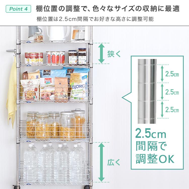 Luminous キッチン収納 隙間 ラック スリム 幅20 6段 隙間収納 ワゴン