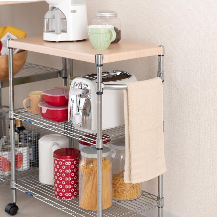 Luminous キッチンラック キッチンワゴン 幅35 3段 奥行60 高さ76