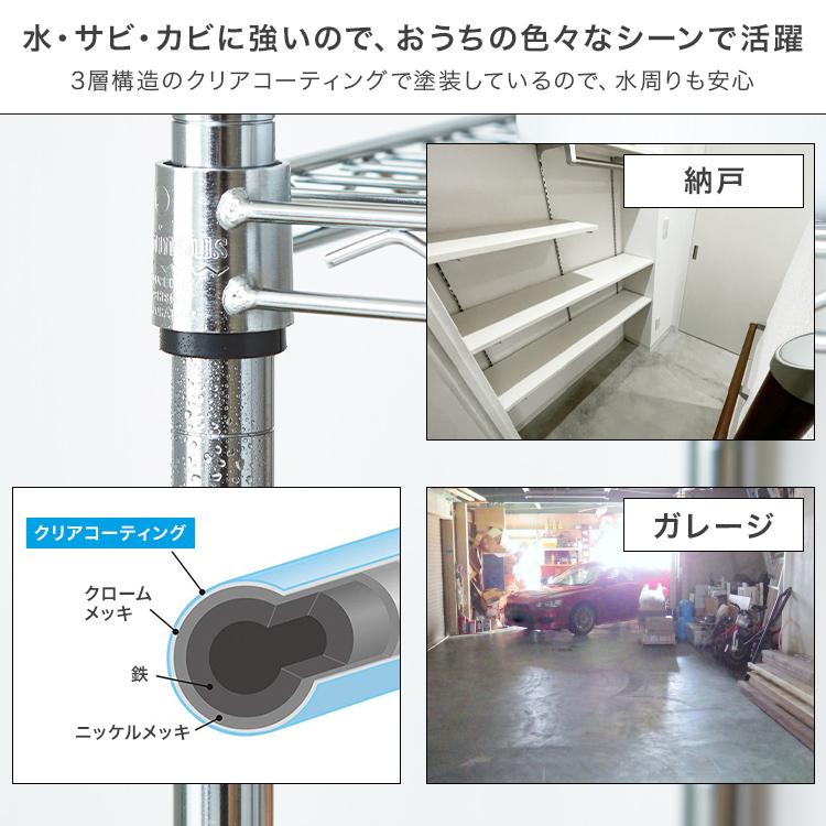 Luminous スチールラック 頑丈 5段 ラック 棚 幅90 奥行45 キャスター