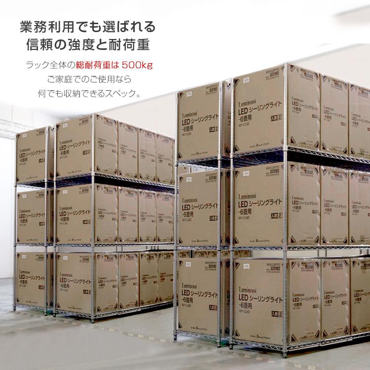 ルミナス　送料込み　4枚板 120✖76×46 径25　キャスター付き Luminous ラック スチールラック 幅120 4段 奥行46 ルミナス