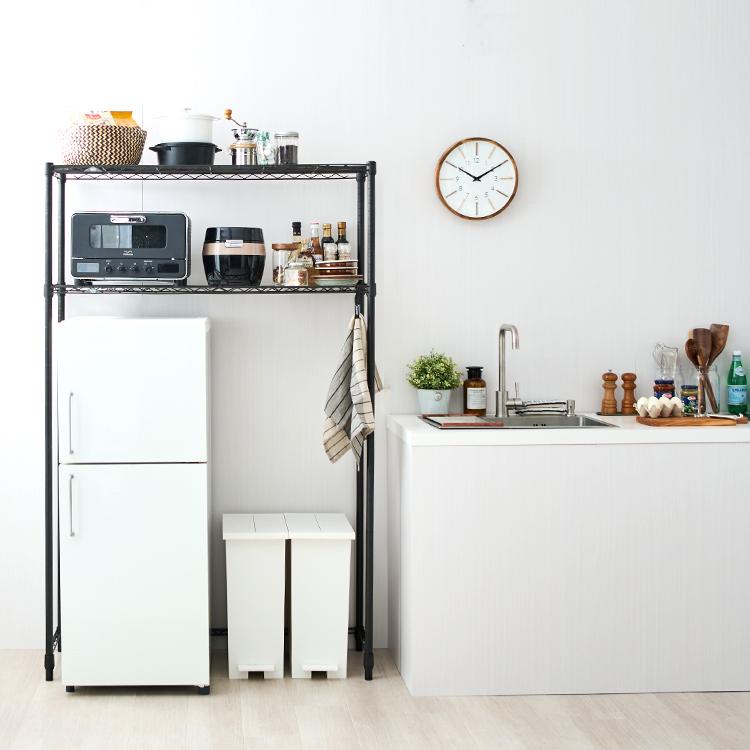 Luminous 冷蔵庫ラック 幅110 ゴミ箱上ラック おしゃれ キッチンラック