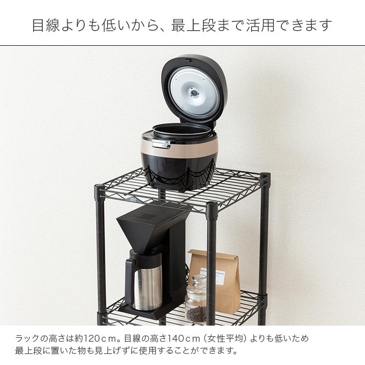 Luminous キッチンラック ゴミ箱ラック 幅40 2段 スリム ブラック