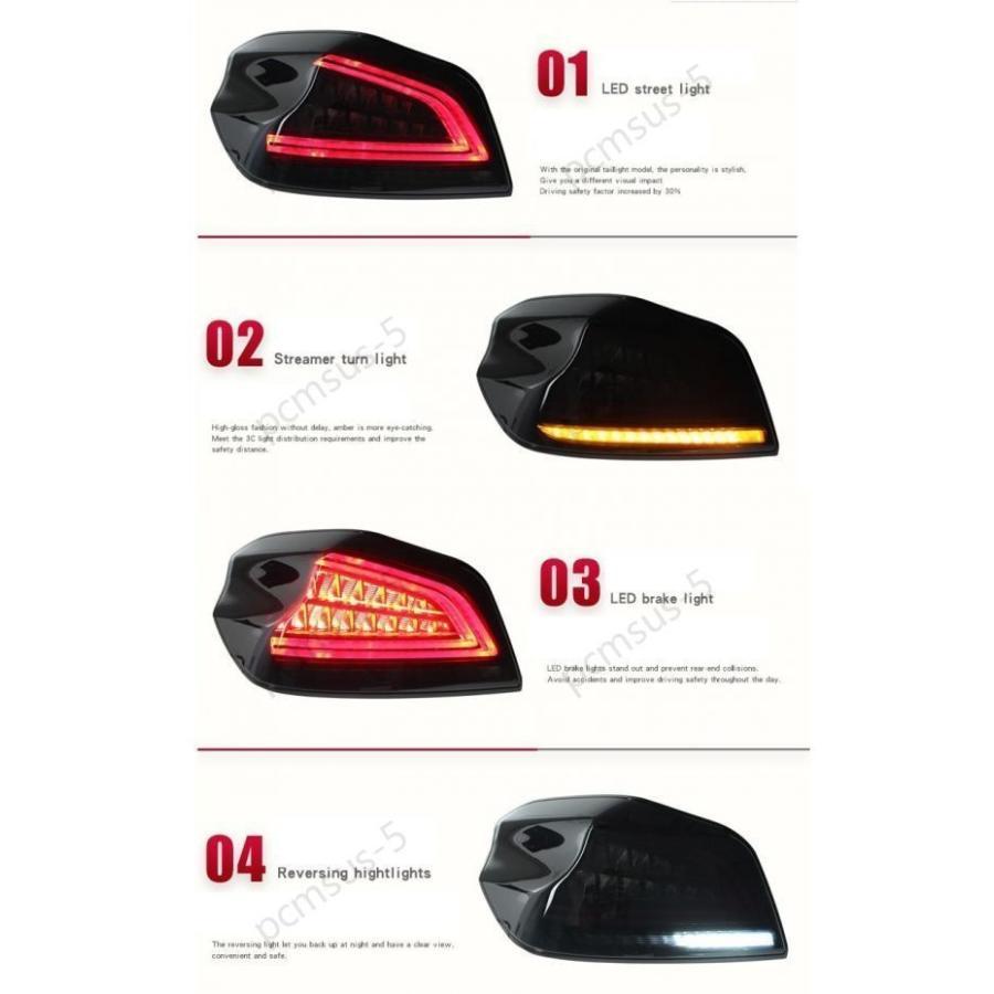 官製 スバル WRX STI S4 VAB/VAG 2014-2020 LED テールランプ テールライト シーケンャル 流れる 3色選択可