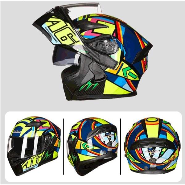 バイクヘルメット ブルートゥース付き フリップアップ システム