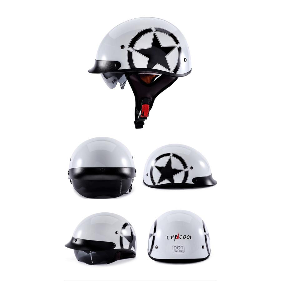 ヘルメット 半キャップ バイク ヘルメット バイクヘルメット 半帽