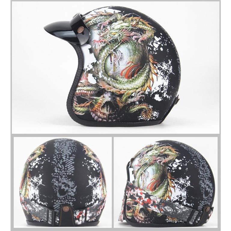 バイクヘルメット ヘルメット ジェット 3/4 ハーレー レトロ オシャレ