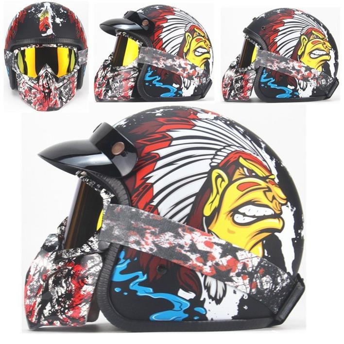 バイクヘルメット ヘルメット ジェット 3/4 ハーレー レトロ