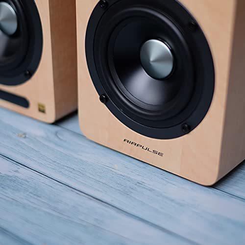 AIRPULSE エアパルス A80 PINEWOOD (ペア) アクティブスピーカー ハイレゾ対応 Bluetooth対応 《国内正規品》の画像