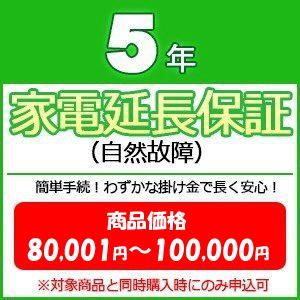 5年家電延長保証（自然故障） 【商品価格￥80,001〜￥100,000（税込