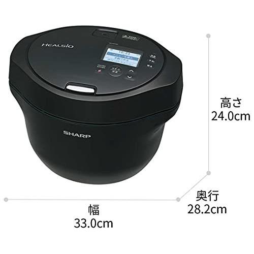 シャープ 水なし自動調理鍋 1.6L ブラック系SHARP ヘルシオホット 