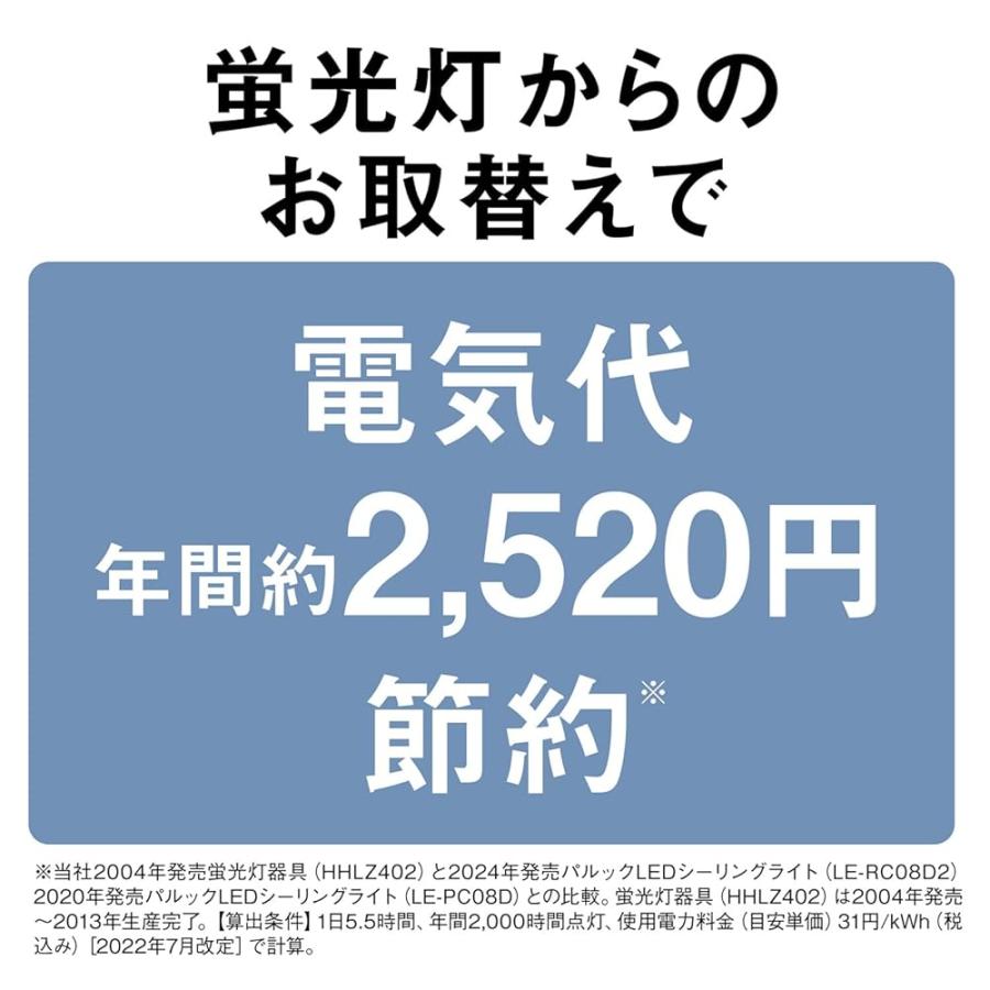 パナソニック パルックLEDシーリングライト ~8畳 工事不要 簡単