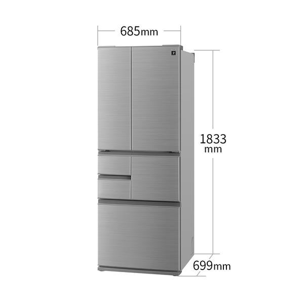 962 SHARP 大型6ドア　観音開き　400〜500ℓ 極美品　家庭用 シャープ 冷蔵庫 457L 5ドア 幅65cm どっちもドア メタルドア 大容量
