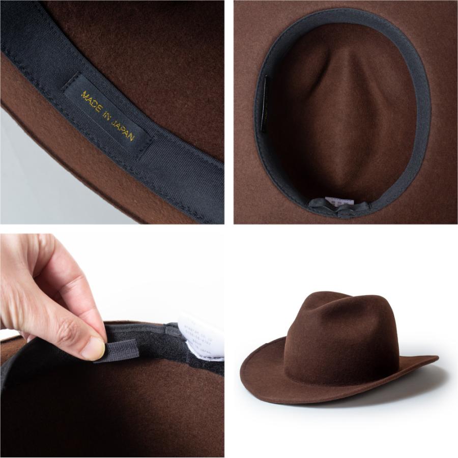 アナグラム ANAGRAM 日本製 つば広 中折れフェルトハット ワイヤー入り