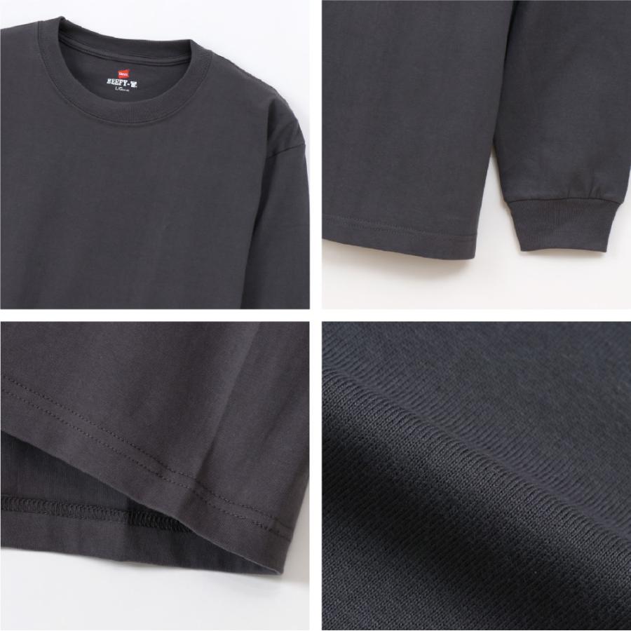 Hanes（ヘインズ） 長袖 Tシャツ ロンT BEEFY-T ビーフィーT ロング